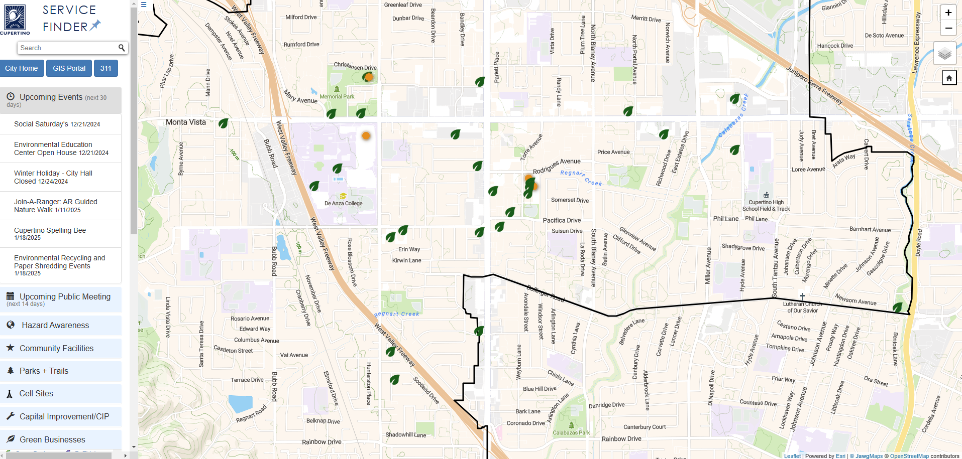 GIS Service Finder Map