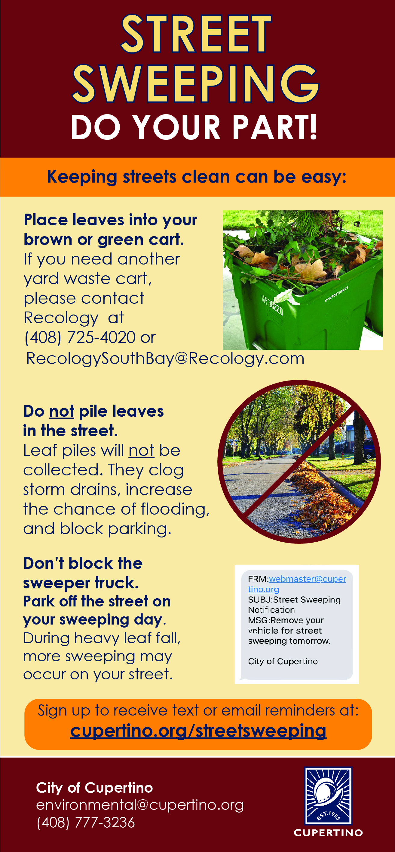 Street Sweeping flyer