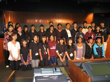 Toyokawa visitor send off ceremony from Cupertino Council Chambers